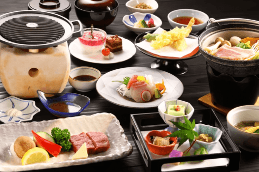 【選べる3つのお鍋◆花宴御膳の一例】豊かな自然と職人の技が織りなす甲斐の味覚