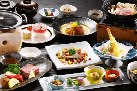 【八田スタンダード◆甲州旬会席の一例】季節の恵みを丁寧に仕立てた、職人仕込みの甲州の味