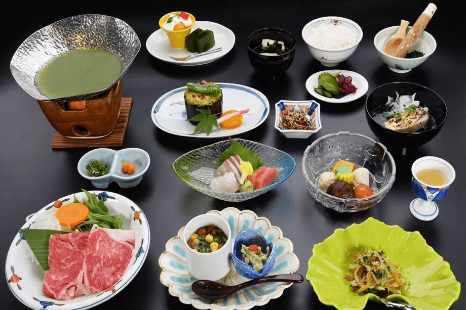 【基本茶会席】和楽特選牛をメインに佐賀の旬をご堪能ください。　※一例