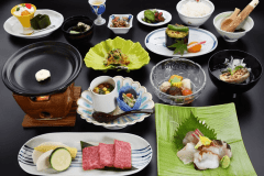 【特上茶会席】四季折々の佐賀の旬&times;佐賀牛会席をご堪能いただきます。　※一例