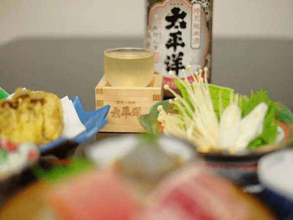 熊野唯一の酒蔵　尾崎酒造さんのお酒　太平洋。お料理と合います♪