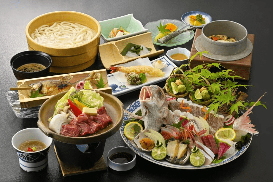 阿波牛陶板焼き＆近海鯛