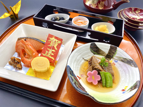 【お正月朝食イメージ】1月1、2日の朝は、特別なお祝い献立です。