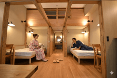 【新客室】デザイナーズツイン　２ベッド＋２ロフト　まるで忍者屋敷のようなユニークな客室