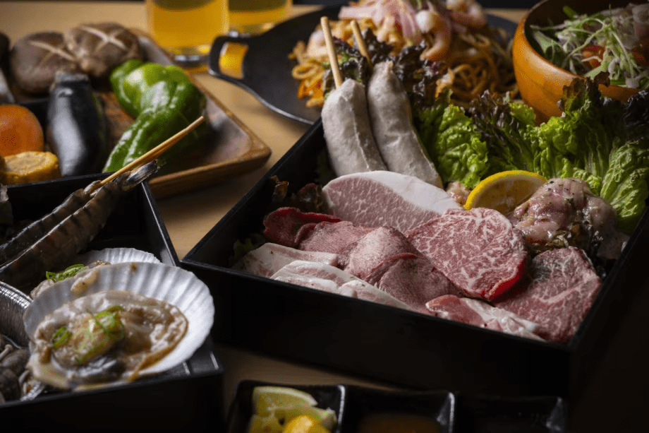 【1泊2食・贅沢BBQディナープラン】3大和牛の"近江牛"や&rdquo;近江地鶏&rdquo;など、エリアを代表するブランド食材を思う存分堪能するプレミアムメニュー