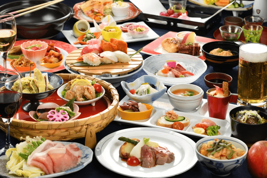 ホテルグランメール山海荘の夕食ビュッフェ