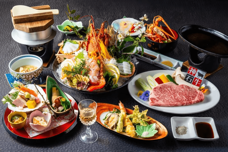 【当館リピートNO.1会席】　＜1泊2食/トップグレード＞地元広島が誇る希少霜降り神石牛に伊勢海老の饗宴【雄橋会席】