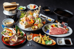 【料理重視派に贈る】＜1泊2食/スタンダード＞神石牛にお造り大皿など伝統と美食が織りなす逸品【桜橋会席】