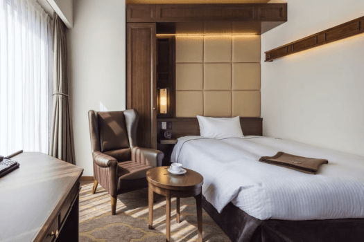 ＜プレミアム棟＞ シングル【バス無・シャワーブース付】（妙高山側）