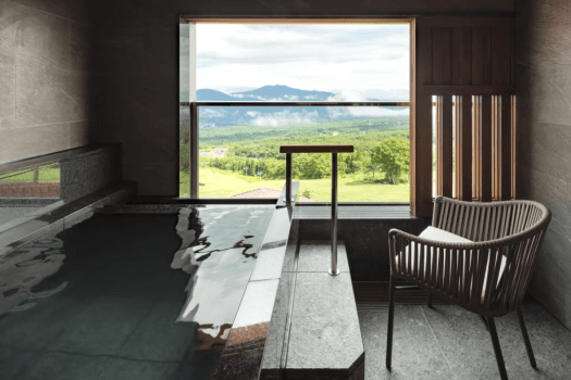 ＜本館＞温泉半露天　デラックスツイン（野尻湖側）