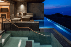 ＜プレミアム棟1階＞温泉露天【深湯】テラス　ツイン+ダブルP3