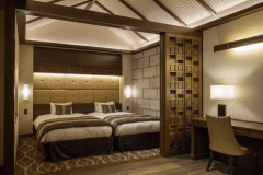 ＜プレミアム棟 3階＞ 温泉露天【深湯】テラス 　ツインP2F（野尻湖側）