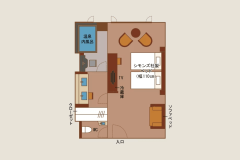 ＜本館＞温泉内風呂　ツイン（野尻湖側）（43平米）