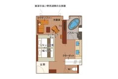 ＜本館＞デラックスツイン（野尻湖側）（43平米）