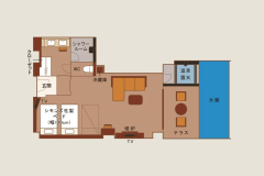 〈SPA&SUITE棟1階〉温泉露天風呂 テラス ツインC(野尻湖側) 〈SPA&SUITE棟1階〉温泉露天風呂 テラス ツインC(野尻湖側)