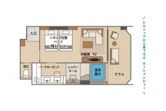 ＜東棟＞温泉露天　デラックステラスツインB1