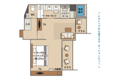 ＜東棟＞温泉露天　デラックステラスツインB2