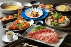 牛豚しゃぶしゃぶコース(一例)