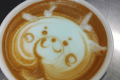 朝食後の人気カフェラテ　ラテアート
