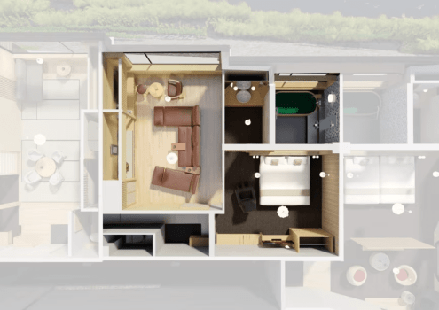 部屋のレイアウト一例