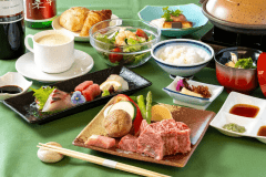 【強羅荘】お食事｜大人夕食　ステーキコース（イメージ）