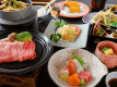 お造り盛と和牛がメイン！当宿自慢の季節の釜飯も♪特選会席＜水仙＞