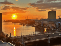 Sunset view from the 9th floor terrace