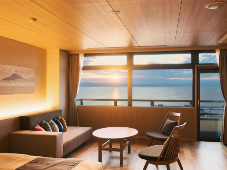 【GWは温泉で♪】陸奥湾一望！客室温泉露天風呂でくつろぐ至福のひと時！夕食は個室食事処で料理長特選会席を♪