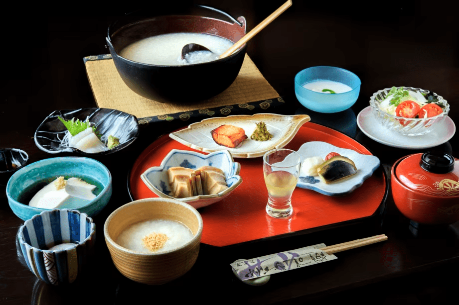 「温泉粥」が自慢の身体に優しい朝食