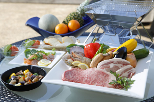【京都・烟河（けぶりかわ）】「Satoyama-Glampark」自然の中でゆっくりとBBQをお楽しみ下さい。※ 料理画像はイメージとなります。