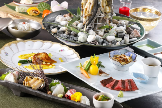 【京都・烟河（けぶりかわ）】里山馳走料理最上級コース　饗－KYO－　2025年6月～2025年8月　御肉料理：特選・黒毛和牛フィレ肉の石窯焼き　柚子胡椒ポン酢