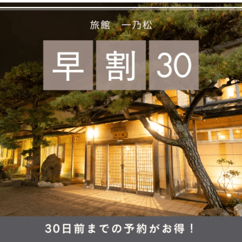 Save &yen;1,000 when you book at least 30 days in advance.