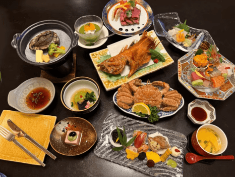 Indulge in the finest seasonal flavors of Hokkaido with our premium kaiseki meal, "Takumi no Zen."