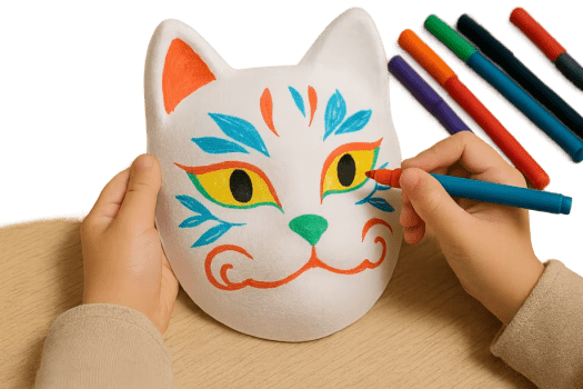 旅の思い出に♪お子様特典【きつね面絵付け体験】＆アイス付プラン