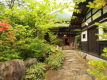 夏の風景　アプローチより玄関