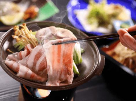 料理一例【信州はくばSPF豚】