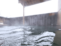 露天風呂で安曇野の自然を満喫