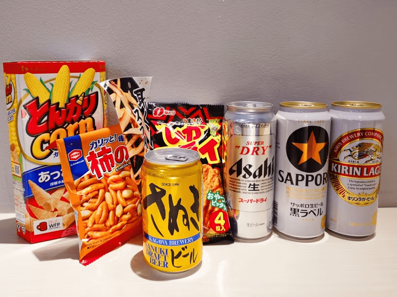 ビール付きプラン。
缶ビール500ml(地ビールは350ml)とおつまみを1点選んでいただけます。
増量プランの場合はビールが2本になります。