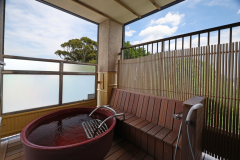 【温泉】露天風呂付バリアフリー和洋室（海に１番近い／和室＋洋間／角部屋／EV近く／３F）