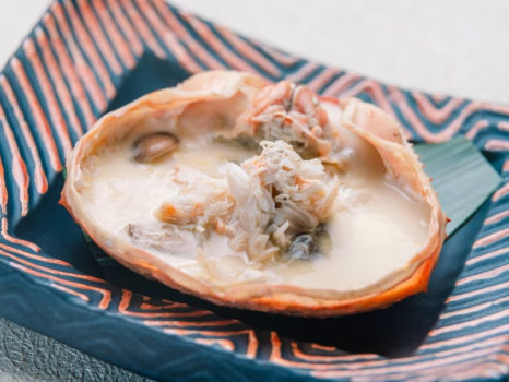 境港産紅ズワイ蟹味噌茶碗蒸し