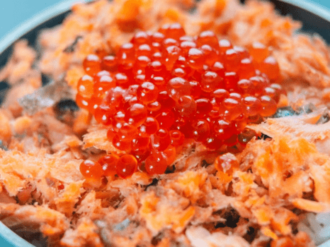 鮭といくらの土鍋ご飯