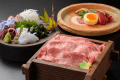 *【季節の会席「調律(ちょうりつ)」】季節のお造りと和牛の蒸籠蒸し *【季節の会席「調律(ちょうりつ)」】季節のお造りと和牛の蒸籠蒸し