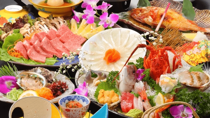 【名月コース】サーロイン牛・あわび・タラバ蟹を味わう極上グルメと温泉の休日 【名月コース】サーロイン牛・あわび・タラバ蟹を味わう極上グルメと温泉の休日