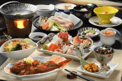 【選べる夕食】牛しゃぶ＆サーロイン牛焼または刺身＆煮魚♪温泉とサウナで癒し旅