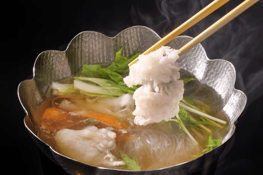 夏河豚と瀬戸内鱧のしゃぶしゃぶ鍋　夏会席～美麗～（イメージ）