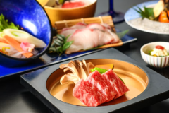 近江牛ステーキ、ハーブ鰤のしゃぶしゃぶを楽しむ冬のグルメ会席（イメージ）