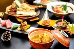 鰻のじゅんじゅん鍋&近江牛陶板焼きがメインの季節会席(秋のイメージ) 鰻のじゅんじゅん鍋&近江牛陶板焼きがメインの季節会席(秋のイメージ)