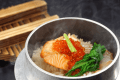 琵琶鱒と地元野菜の近江米釜飯　季節会席～叡智～（春のイメージ）