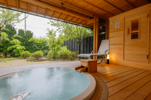 【離れ特別室】2023年4月オープン・離れ・露天風呂付き特別室のプライベートサウナで優雅な時間を。