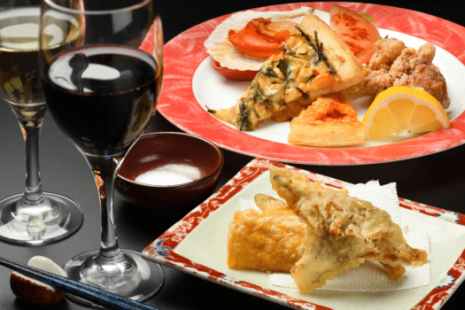 コース感覚ビュッフェ　温かい料理とワイン